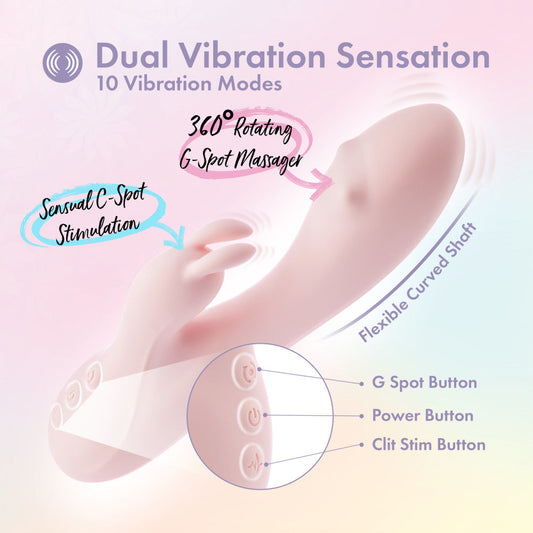 Blush Novelties Play With Me Fairy Flutter Rabbit Vibrator Pink - Rabbit Vibrators