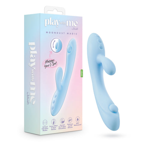 Blush Novelties Play With Me Moondust Magic Rabbit Vibrator Blue - Rabbit Vibrators