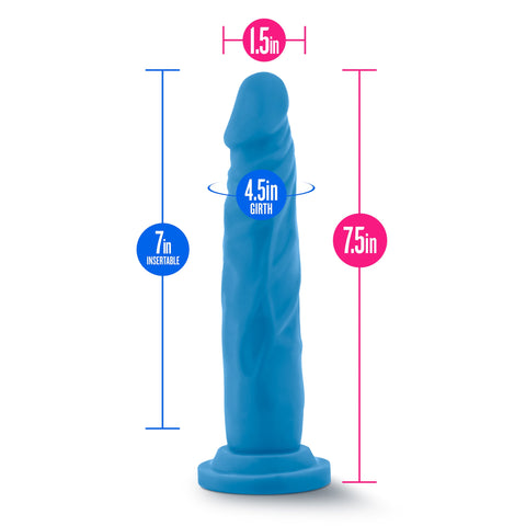 Blush Novelties Neo Dual Density Realistic Cock 19cm Neon Blue - Realistic Dildos