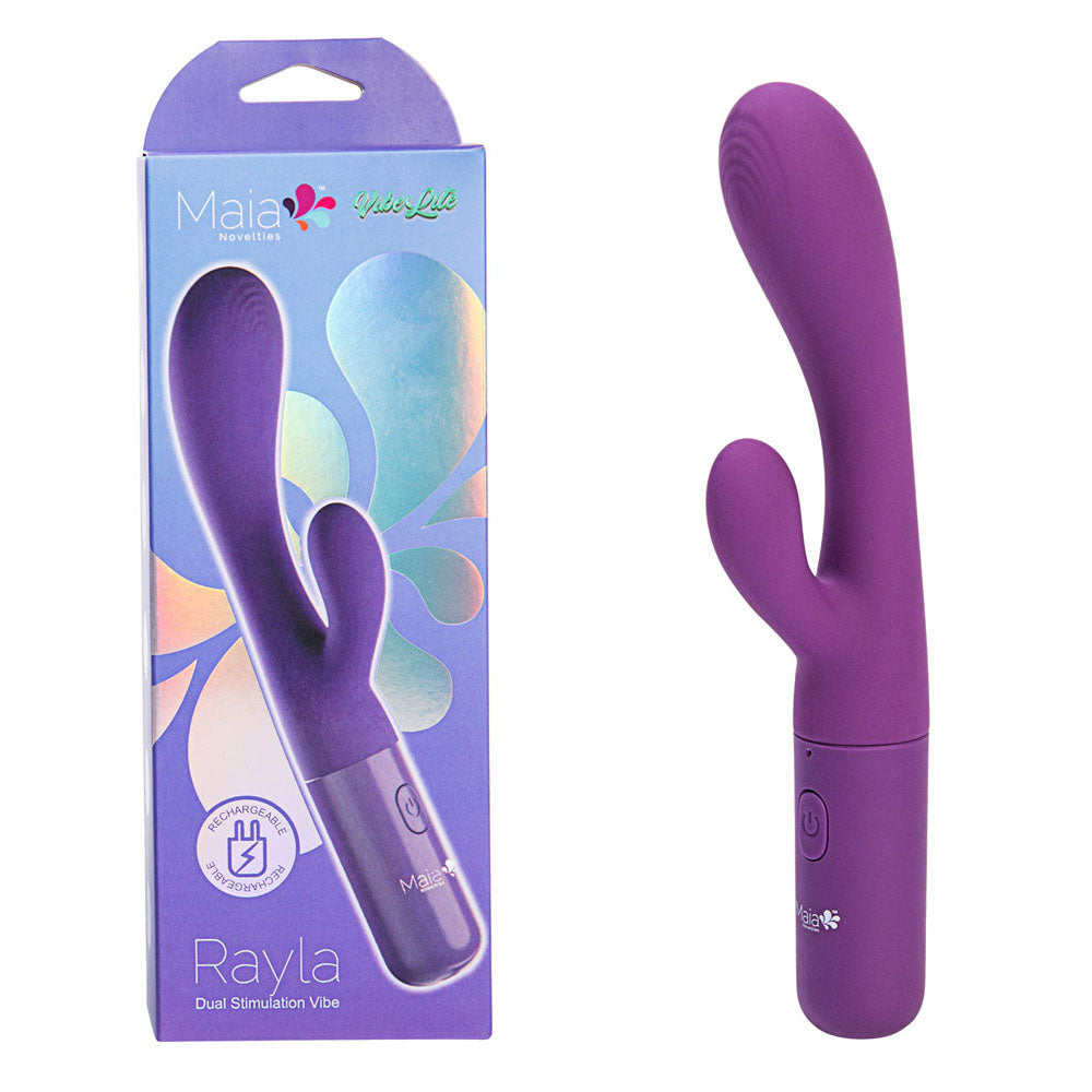 Maia RAYLA USB Rechargeable Rabbit Vibrator Purple Rabbit Vibrators