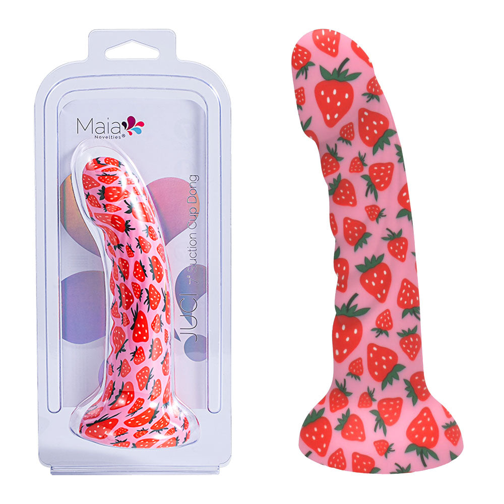 Maia JUCI Silicone Suction Cup Dong Pink Realistic Dildos