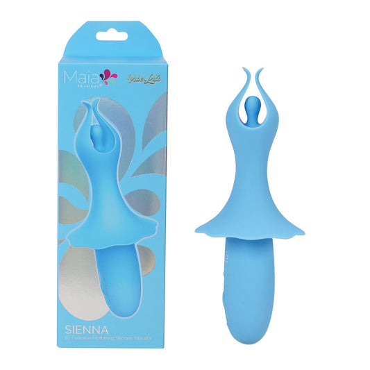 Maia SIENNA USB Rechargeable Fluttering Bullet Vibrator Blue Bullet Vibrators