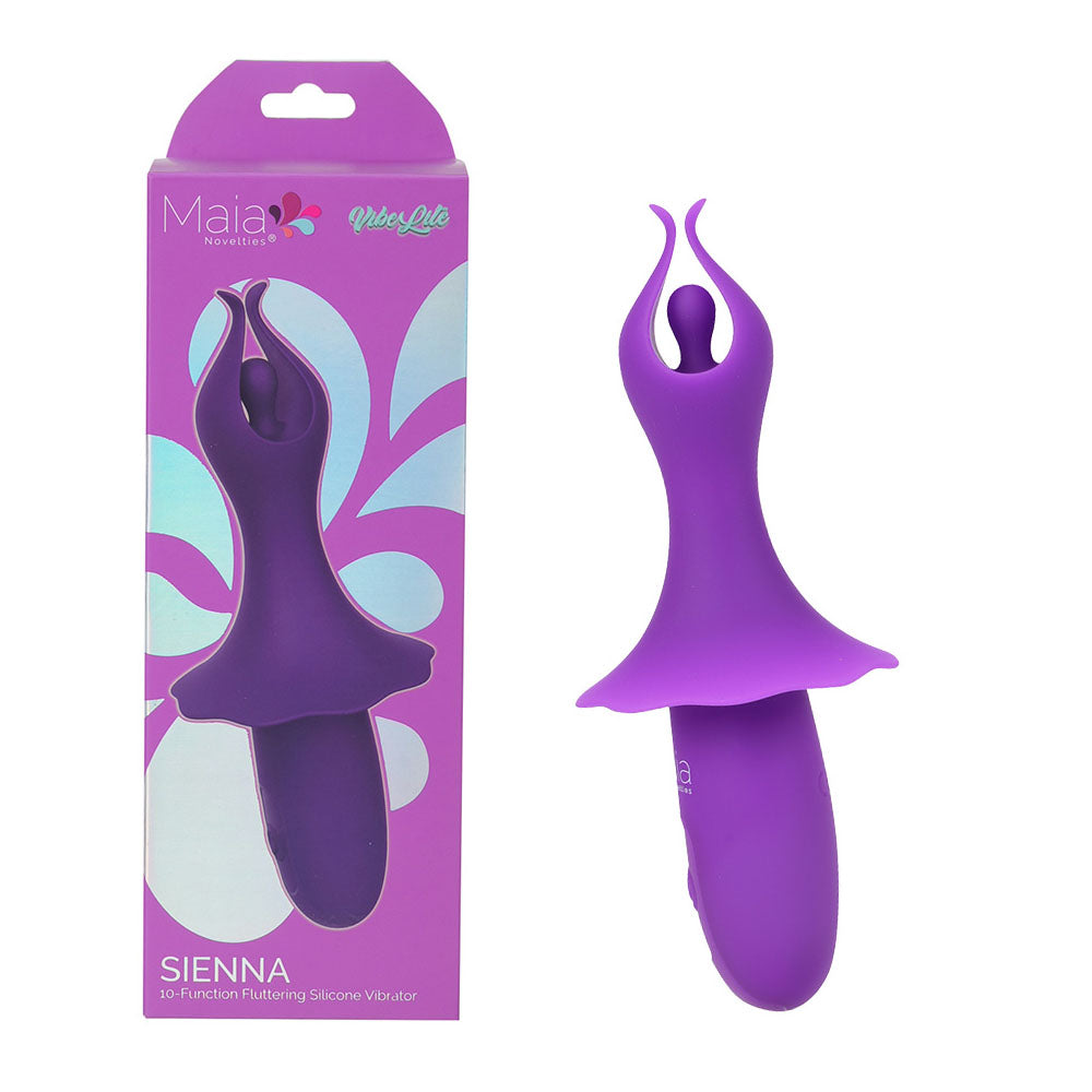 Maia SIENNA USB Rechargeable Fluttering Bullet Vibrator Purple Bullet Vibrators