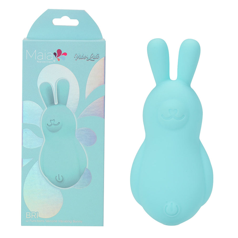 Maia BRI USB Rechargeable Vibrating Bunny Bullet Vibrator Teal Bullet Vibrators