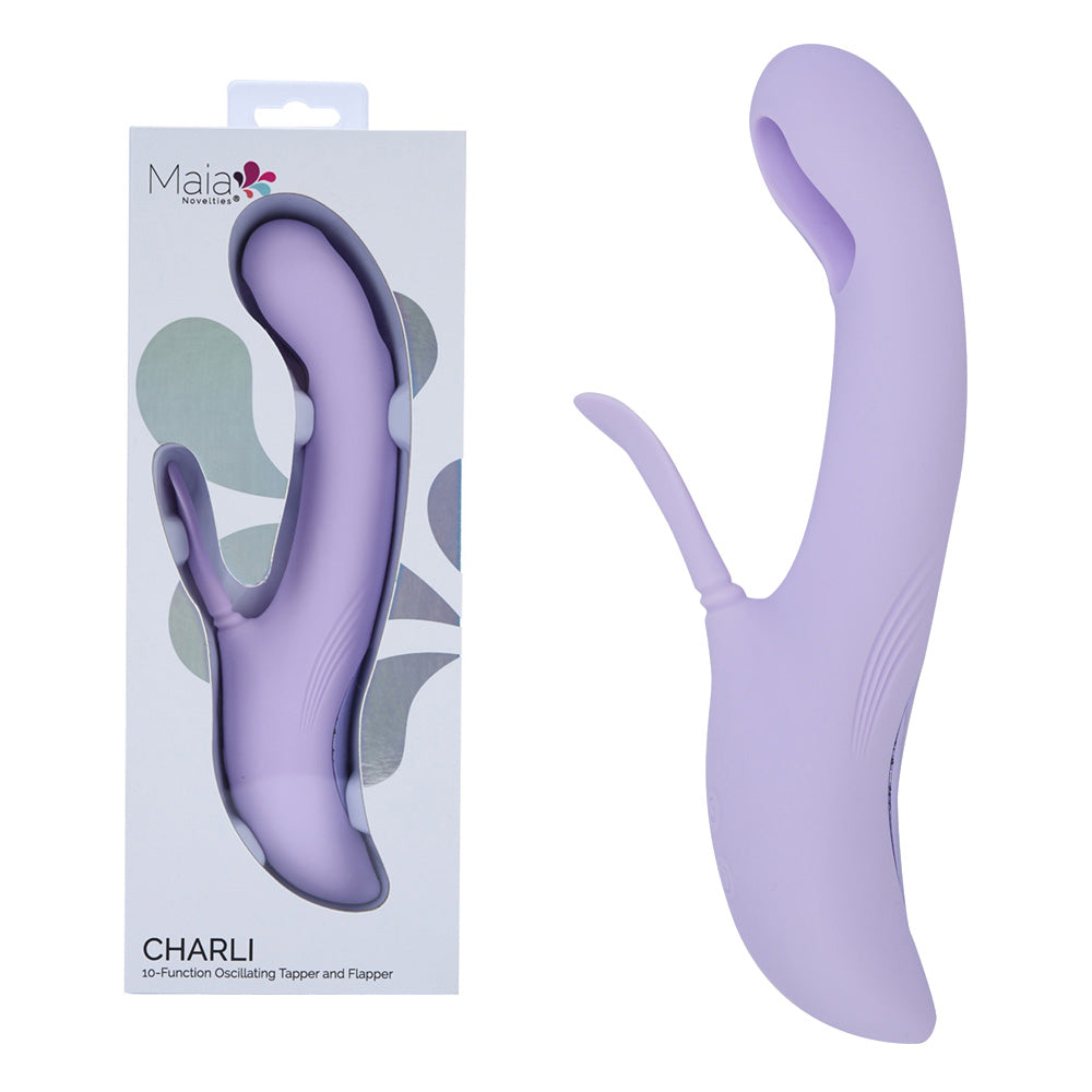 Maia CHARLI USB Rechargeable Flapping & Tapping Rabbit Vibe - Rabbit Vibrators