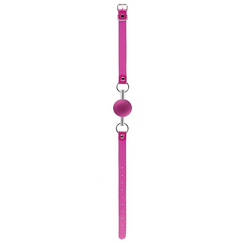 Bad Romance Pink Translucent Mouth Gag by Shots Toys - Bondage Gags and Bits