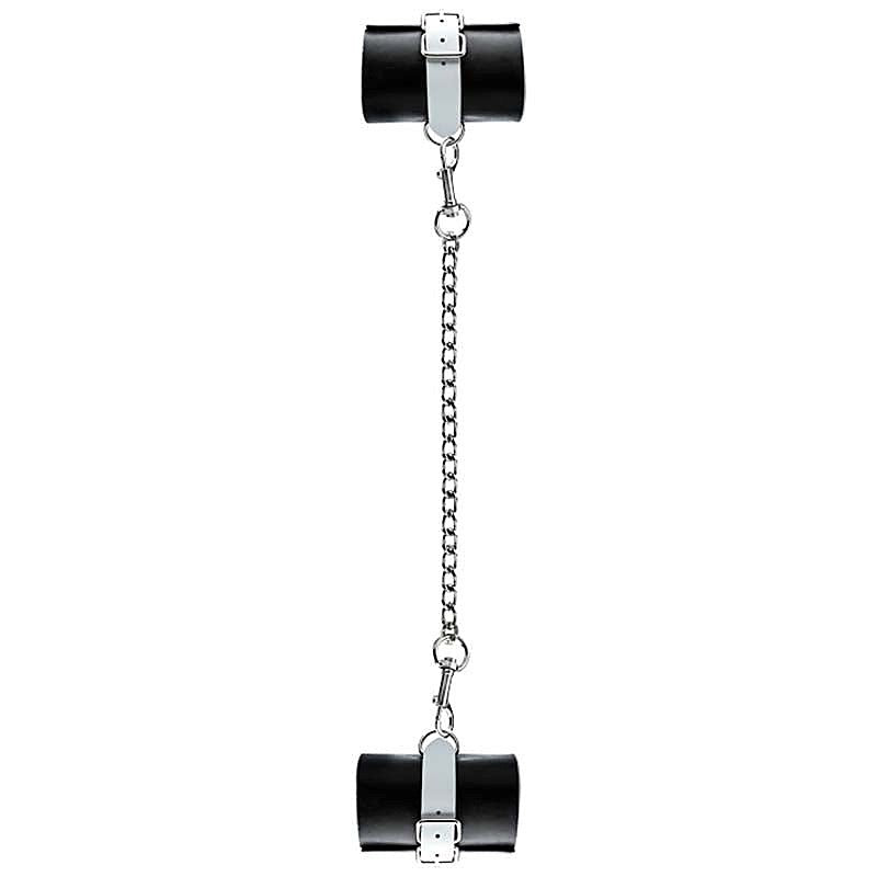 Bad Romance Leather Black & White Hand or Leg Cuffs - Cuffs and Restraints