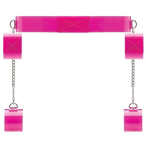 Bad Romance Pink Translucent Bondage Belt by Shots Toys - Cuffs and Restraints