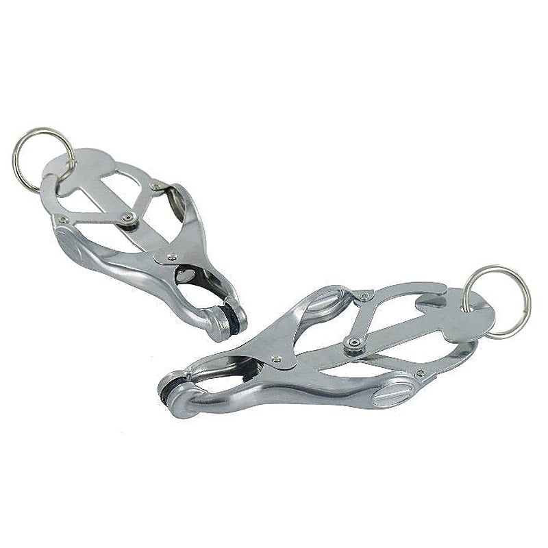 Premium Ringed Monarch Nipple Vice by XR Brands - Nipple and Clit Clamps