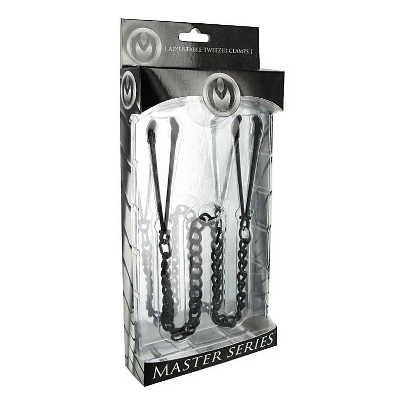 Reign Noir Tweezer Style Nipple Vice by XR Brands - Breast and Nipple Toys