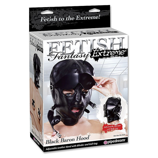 Fetish Fantasy Extreme Black Baron Bondage Hood - Bondage Hoods