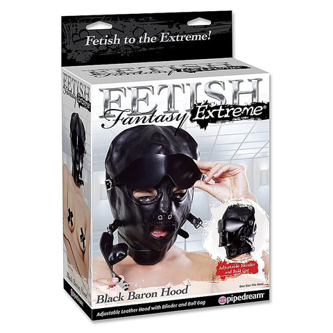 Fetish Fantasy Extreme Black Baron Bondage Hood - Bondage Hoods