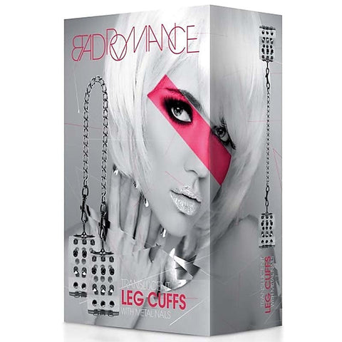 Bad Romance Translucent Leg Cuffs by Shots Toys - Cuffs and Restraints