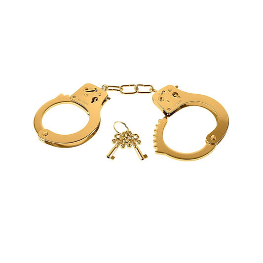 Fetish Fantasy Gold Metal Bondage Cuffs Gold - Cuffs and Restraints