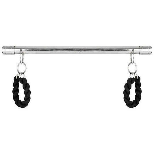 OUCH! Deluxe Chrome-Plated Steel Suspension Bar with 2 Cuffs