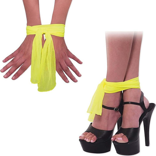 Pipedream Neon Love Ties Wrist and Ankle Restraints - Collars and Leads