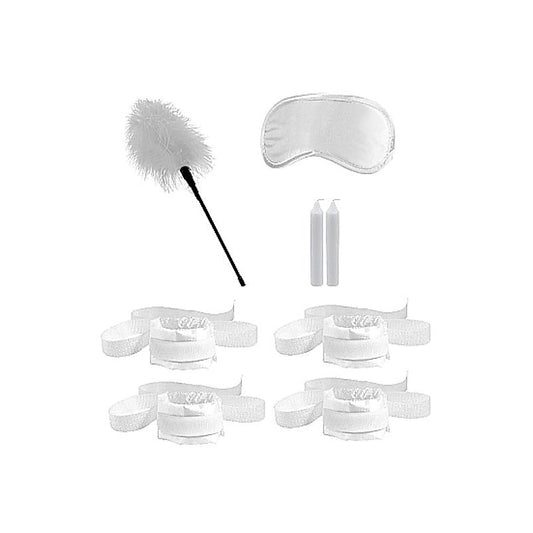 Ouch! Honeymoon Bondage Kit White by Shots Toys - Bondage Kits