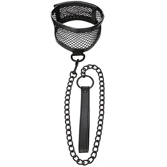 Fetish-Inspired Fishnet Collar and Leash Set by Sportsheets - Collars and Leads