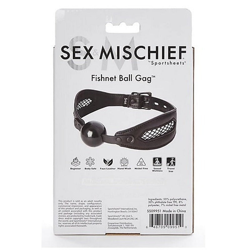 Professional Fishnet Ball Gag by Sportsheets - Bondage Gags and Bits