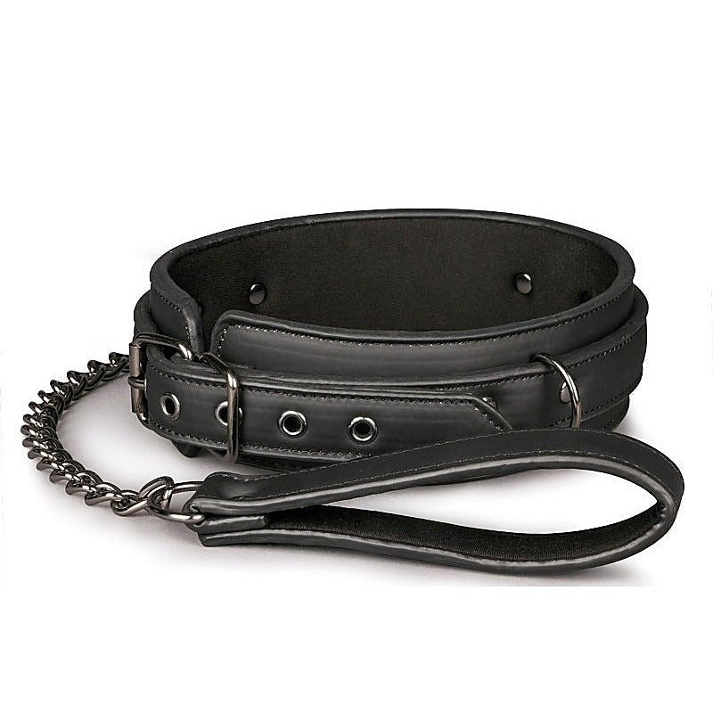 Premium Fetish Collar with Leash by Easytoys - Collars and Leads