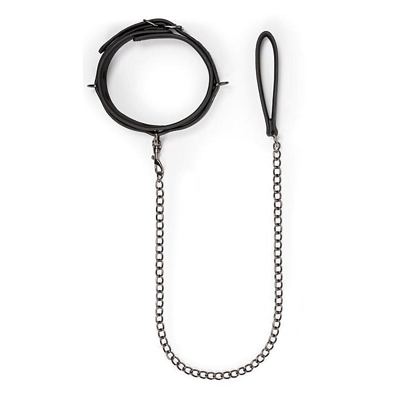 Premium Fetish Collar with Leash by Easytoys - Collars and Leads