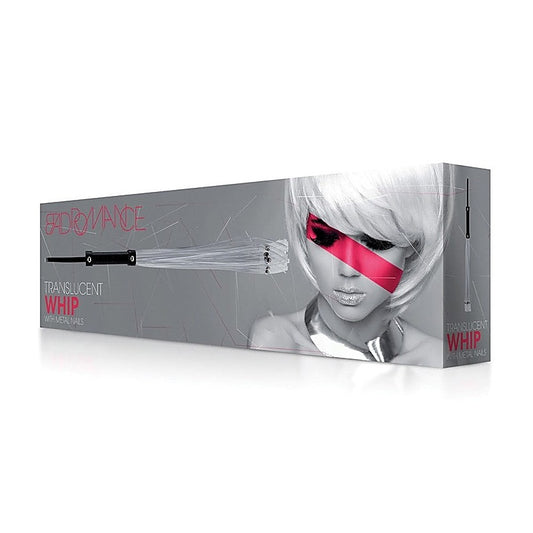 Bad Romance Translucent Whip with Metal Nails - Whips And Crops