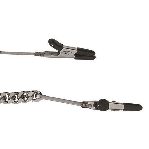 Spartacus Endurance Teaser Tip Clamps with Jewel Chain - Breast and Nipple Toys