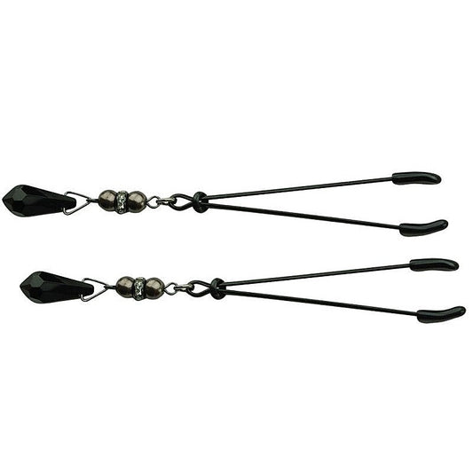 Spartacus Adjustable Lavish Tweezer Clamps with Pearl