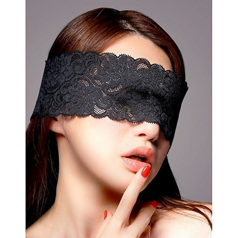 Lace Eyemask with Ribbon by Execute Lingerie - Masks And Blindfolds