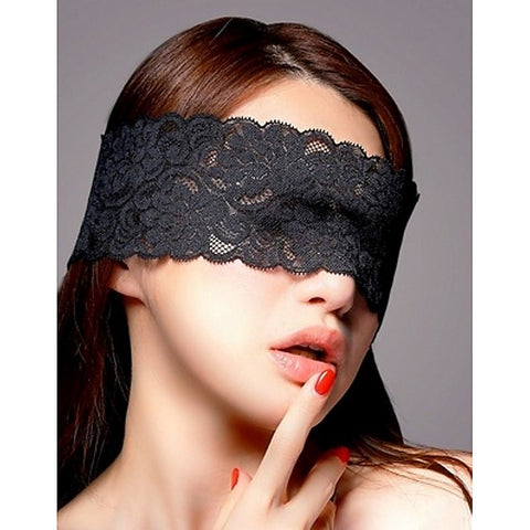 Lace Eyemask with Ribbon by Execute Lingerie - Masks And Blindfolds