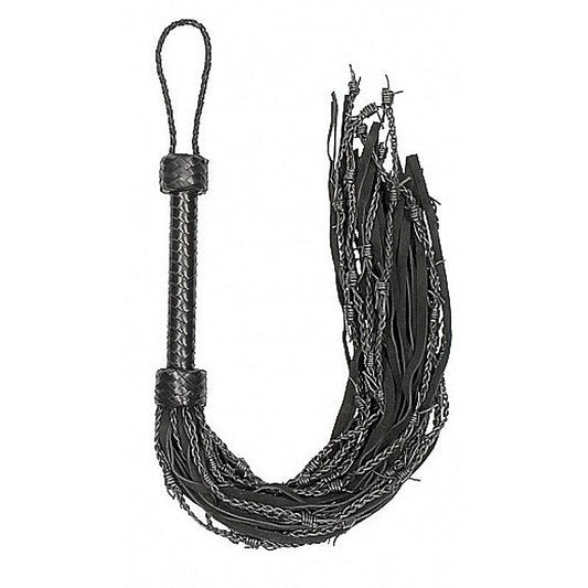 Pain Leather Suede Barbed Wired Flogger