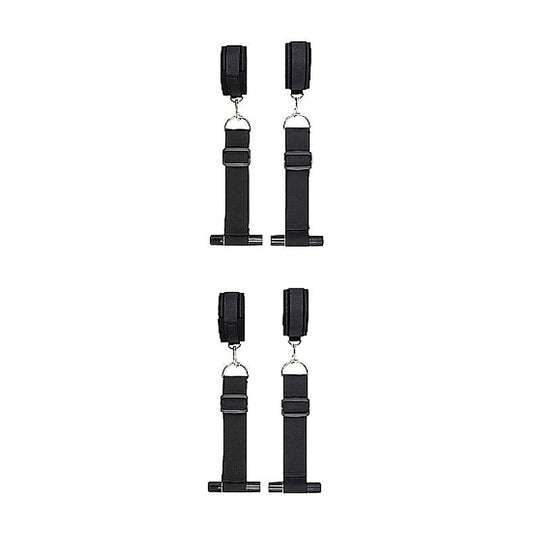 OUCH! BDSM Play Door Restraint Set by Shots Toys - Cuffs and Restraints