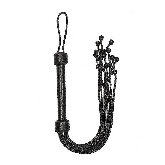 Pain Short Leather Braided Flogger