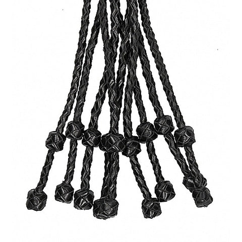 Pain Short Leather Braided Flogger