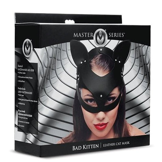 Bad Kitten Leather Cat Mask - Masks And Blindfolds