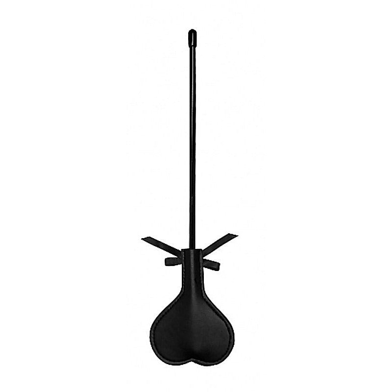 Small Black Heart Crop with Lace by Shots Toys - Whips And Crops