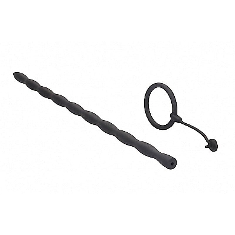 Ouch! Silicone Plug and Cock Ring Set - Ball and Cock Toys