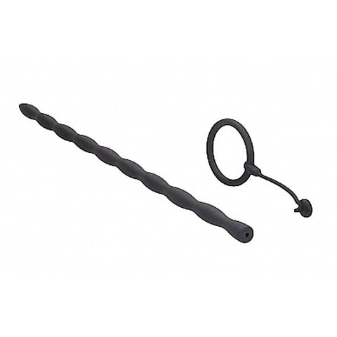 Ouch! Silicone Plug and Cock Ring Set - Ball and Cock Toys