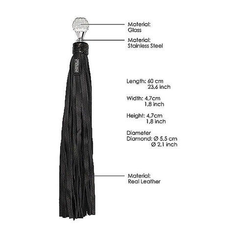 Pain Classic Designer Flogger with Round Sparkling Handle