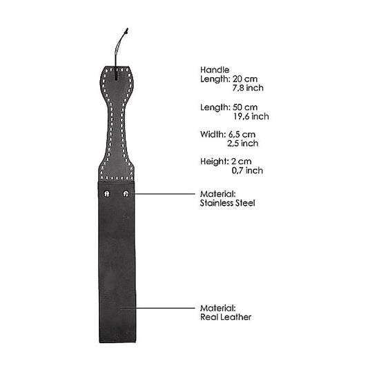 Leather Belt Whip Slapper by Shots Toys - Paddles And Slappers