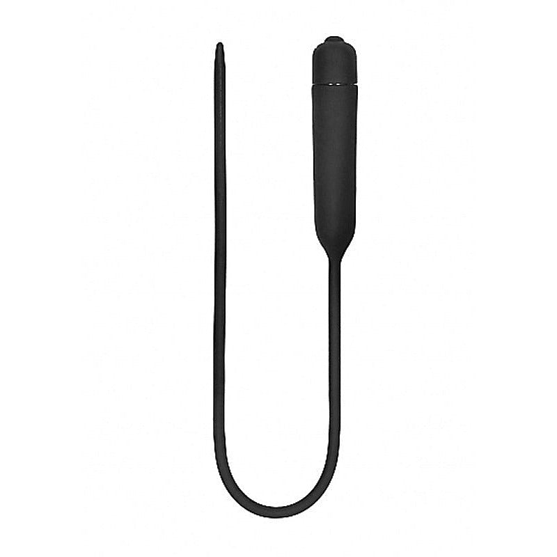 Silicone Vibrating Bullet Plug Extra Long by Shots Toys - Penis Plugs
