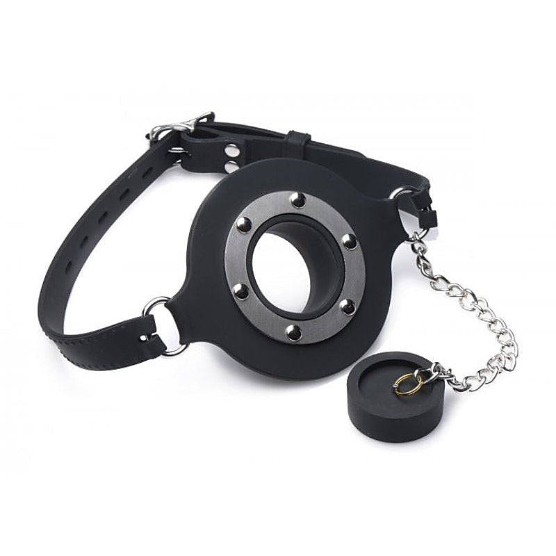Pie Hole Silicone Feeding Gag by XR Brands - Bondage Gags and Bits