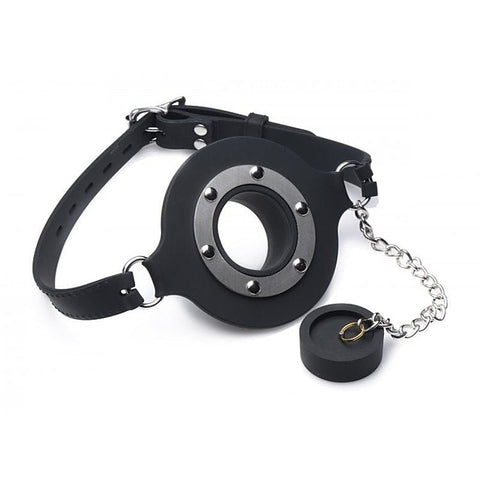 Pie Hole Silicone Feeding Gag by XR Brands - Bondage Gags and Bits