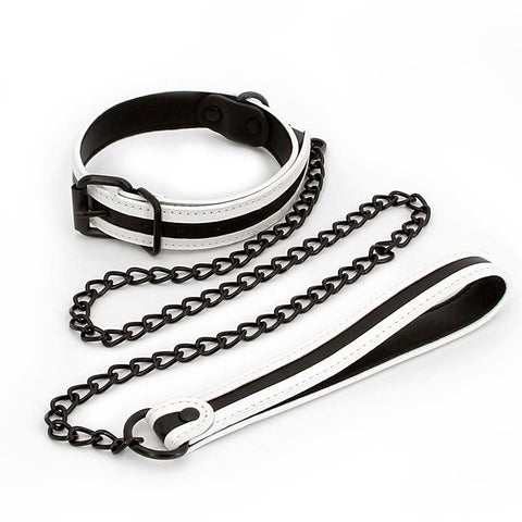 GLO Bondage Collar and Leash by NS Novelties - Collars and Leads