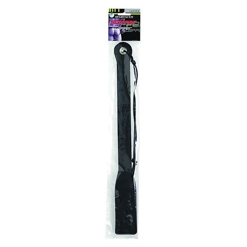 18 Inch Long Black Leather Slapper by Spartacus Enterprises - Paddles And Slappers
