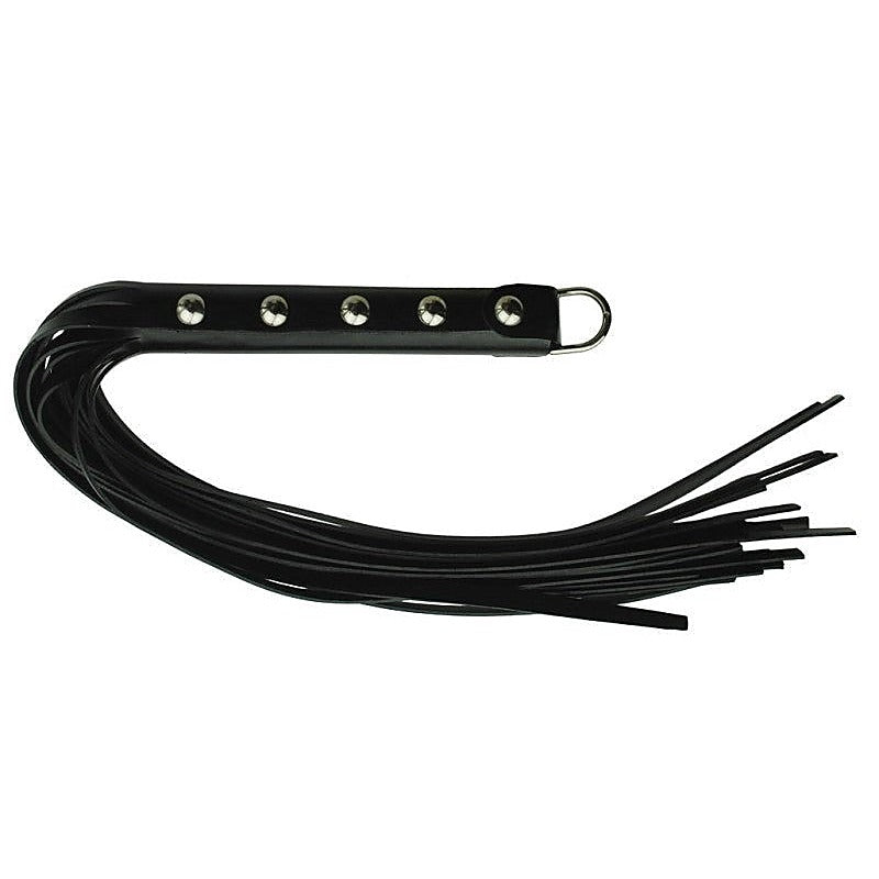 Leather-Bound Studded Grip Whip by Spartacus Enterprises - Whips And Crops