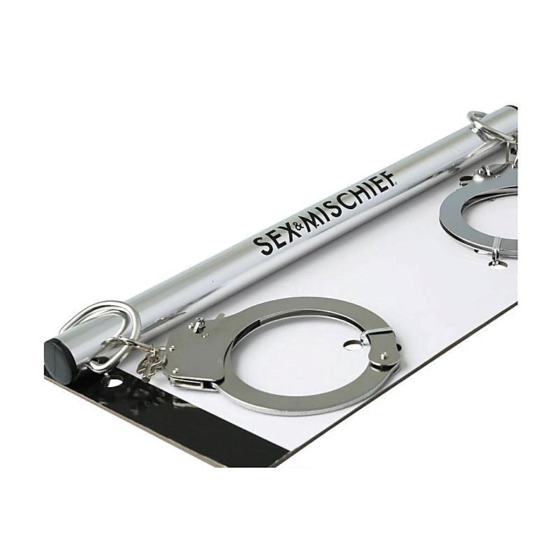 Sex and Mischief Spreader Bar with Metal Cuffs - Spreaders and Hangers
