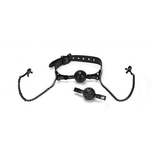 Whipsmart Diamond Ball Gag and Nipple Clips by Xgen Products - Bondage Gags and Bits