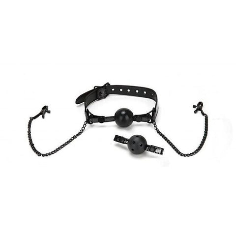 Whipsmart Diamond Ball Gag and Nipple Clips - Bondage Gags and Bits