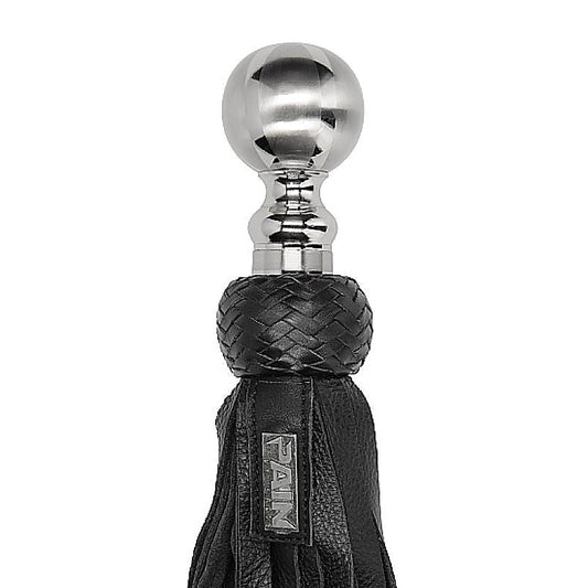 Pain Heavy Metal Ball Flogger Softy Leather